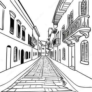 Livlig Cartagena Gatebilde Fargeleggingsside 108646-45547