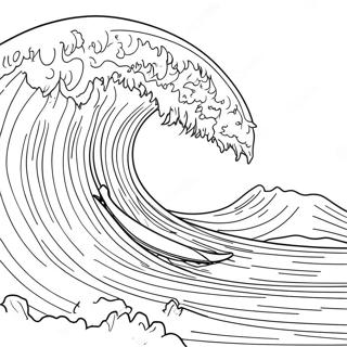 Surfer Som Rytter Pa En Kjempebolge Fargeleggingsside 108828 45688