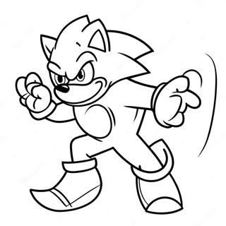 Sonic Werehog I Aksjon Fargeleggingsside 109082 45939