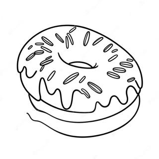 Sjokoladebelagt Donut Fargeleggingsside 10974-847