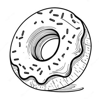 Sjokoladebelagt Donut Fargeleggingsside 10974-848