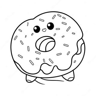 Sot Donut Karakter Fargeleggingsside 10976 398