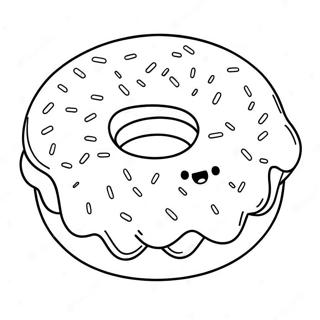 Sot Donut Karakter Fargeleggingsside 10976 399