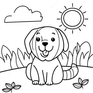 Monty Pa En Solfylt Dag Fargeleggingsside 110475-47031