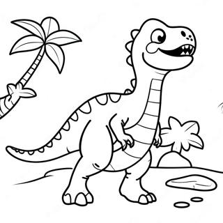 Lekende Dinosaur Fargeleggingsside 110526-47069
