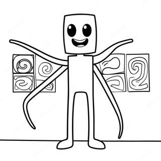 Morsom Enderman Med Et Smil Fargeleggingsark 111271-47672