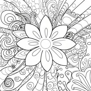 Groovy Blomsterkraft Fargeleggingsark 111554-47889