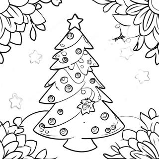 Glitrende Fargeleggingsside Med Juletre 112271-48456