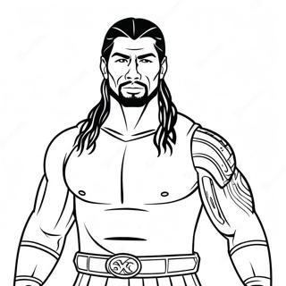 Roman Reigns I Aksjon Fargeleggingsark 112471-48602