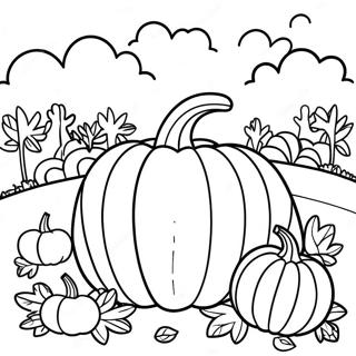 Høstgresskar Fargeleggingsark