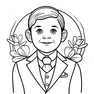 Fargeleggingsside For Kommunjonsgutt I Dress 113915 49850