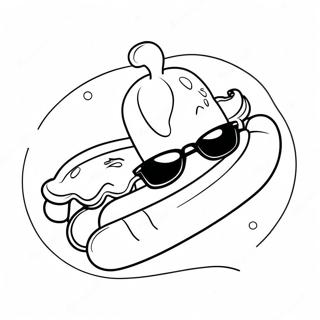 Morsom Hot Dog Med Solbriller Fargeleggingsside 114016-49923
