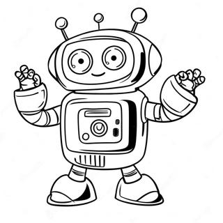 Morsom Robot Danser Fargeleggingsark 11429 1454