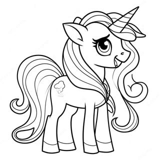 Prinsesse Celestia Med Glitrende Manke Fargeleggingsside 114735 50483