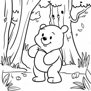 Winnie The Pooh I Skogen Fargeleggingsark 11526-489