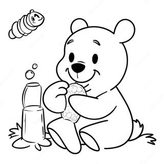 Winnie The Pooh Spiser Honning Fargeleggingsark 11529 1990