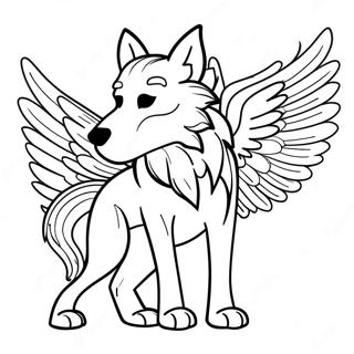 Ulven Med Vinger Fargeleggingsside 116283-51678