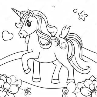 Fargeleggingsside Med Regnbuebursdagsenhjorning 116312 51712