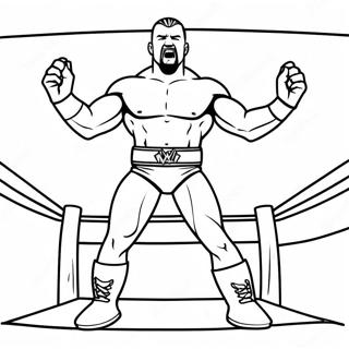 Fargeleggingsside Med Episk Wwe Bryterkonfrontasjon 116336-51724