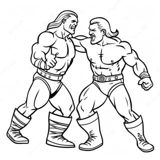 Fargeleggingsside Med Dynamisk Wwe Actionscene 116338-51730