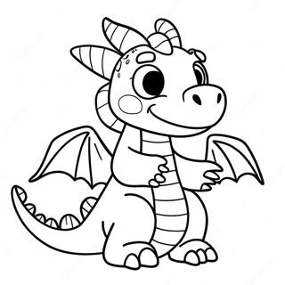 Fargeleggingsside Med Vennlig Dragedukke Mal 116365 51755