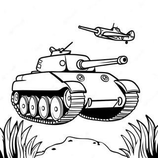 Realistisk Ww2 Tank Fargeleggingsside 116414-51783