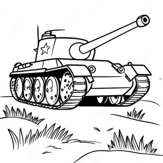 Realistisk Ww2 Tank Fargeleggingsside 116414-51784