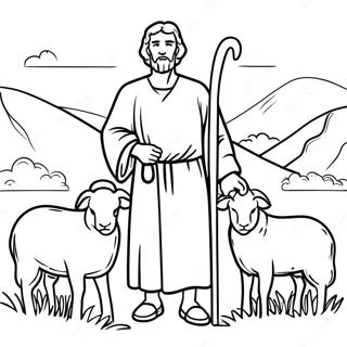 Omsorgsfull God Hyrde I Beite Fargeleggingsside 116441-51970