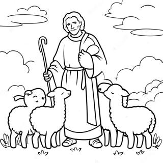 God Hyrde Som Ser Over Lam Fargeleggingsside 116443-51978