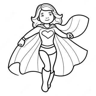 Super Mamma Med Kappe Fargeleggingsside 116516-52027