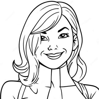 Fargeleggingsside Med Gwen Stacy Som Smiler 116981-52393