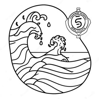 Tsunami Varselskilt Fargeleggingsside 117008 52418