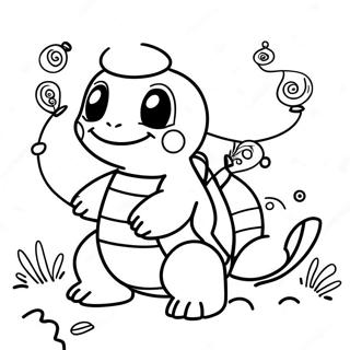 Squirtle Med Julelys Fargeleggingsside 117059 52457