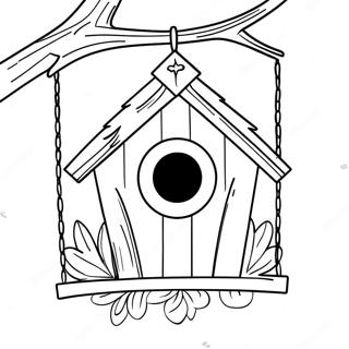 Fantastisk Fuglehus Med Huske Fargeleggingsside 117084 52476