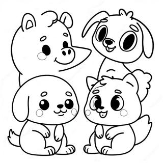 Vennlige Dyr Sprer Vennlighet Fargeleggingsside 118089-53237