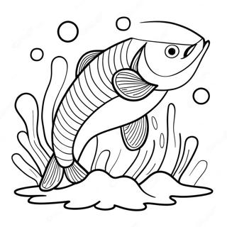 Laks Som Hopper Ut Av Vannet Fargeleggingsside 118193-53322