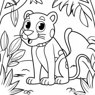 Eventyrlig Rosa Panter I Jungelen Fargeleggingsside 118271 53382