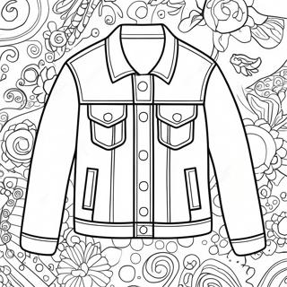 Stilig Denimjakke Fargeleggingsside 118347-53439