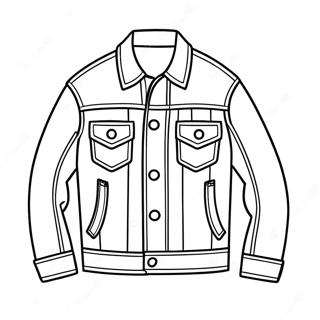 Stilig Denimjakke Fargeleggingsside 118347-53440