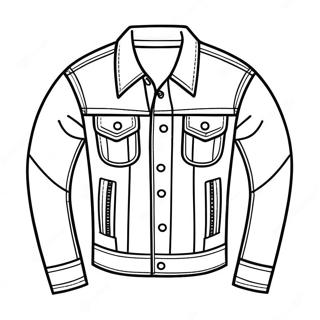 Stilig Denimjakke Fargeleggingsside 118347 53552