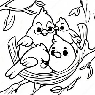 Cardinaler Som Hekker I Traer Fargeleggingsside 118374 53465