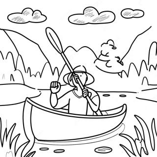 Eventyrlig Innsjo App Kanopadling Fargeleggingsside 118681-53820