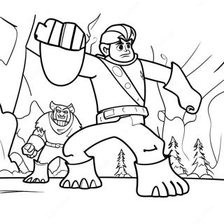 Trolljegere Episk Slagscene Fargeleggingsside 118834 53935