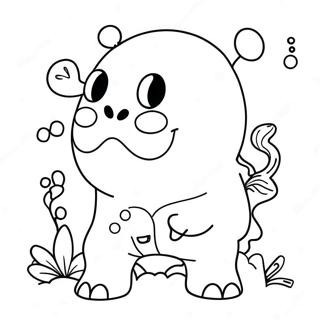 Lekende Kawaii Monster Doodle Fargeleggingsside 118885-53974