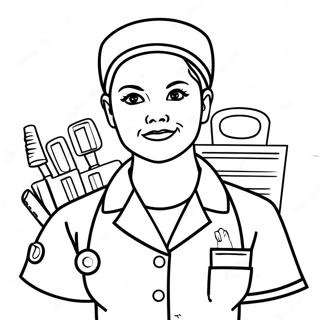 Sykepleier Fargeleggingsark