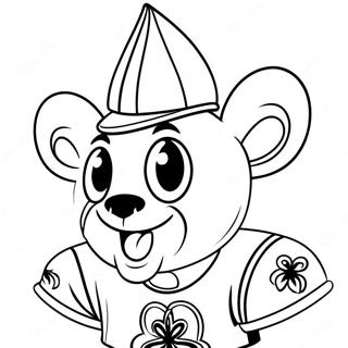 Gledelig New Orleans Saints Maskot Fargeleggingsside 119013-54069