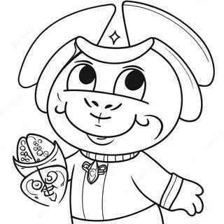 Gledelig New Orleans Saints Maskot Fargeleggingsside 119013-54071