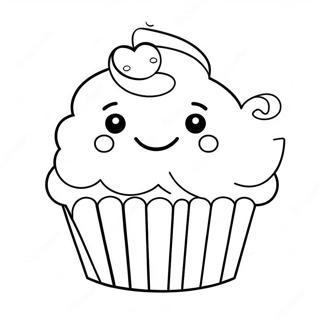 Sot Muffins Med Smilende Ansikt Fargeleggingsside 11901-2052