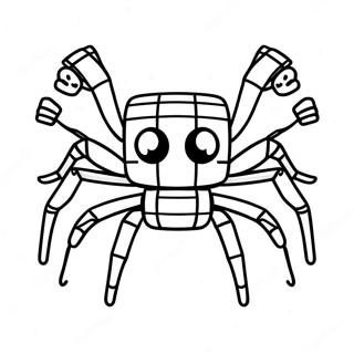 Minecraft Edderkopp Fargeleggingsark