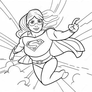 Supergirl Redder Dagen Fargeleggingsside 119864 54743